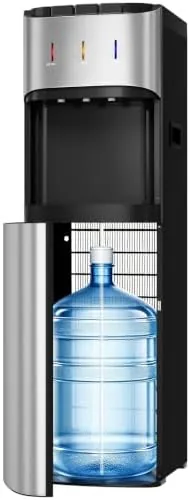 tehanld bottom loading water cooler dispenser metallic silver